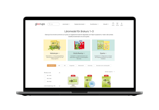 Redesign gleerups.se